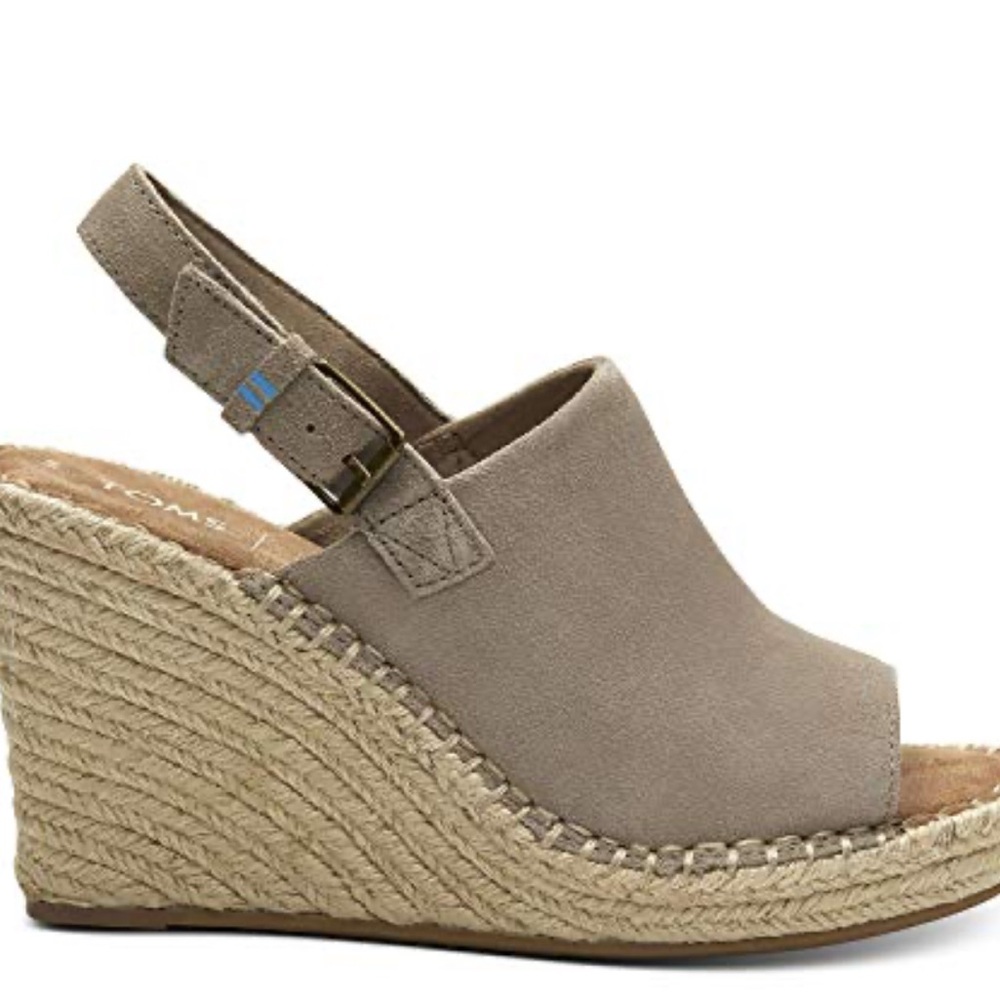 Women's Toms Monica Wedge Espadrille Sandals-Like New Size 9